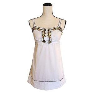 Aryeh Peasant Top Empire Waist Embroidered Tunic Tank Top Women's Small